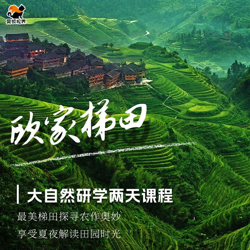 【周日 | 清远】欧家梯田大自然研学两天课程
